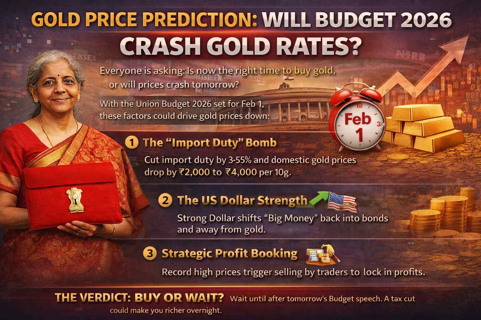 Gold Price Prediction: Will Budget 2026 Crash Gold Rates?