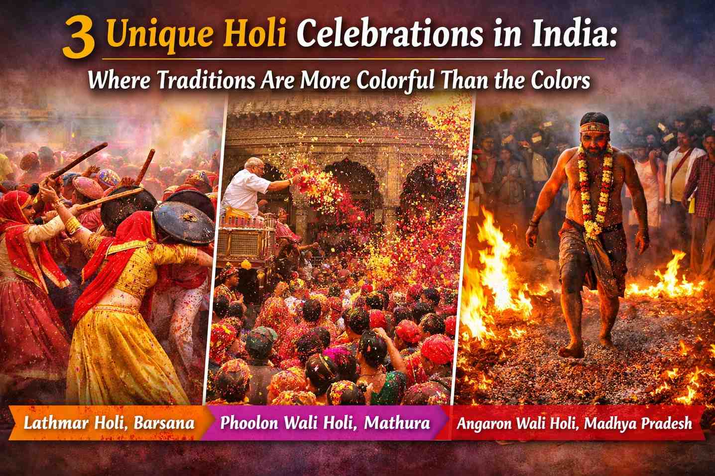3 Unique Holi Celebrations in India