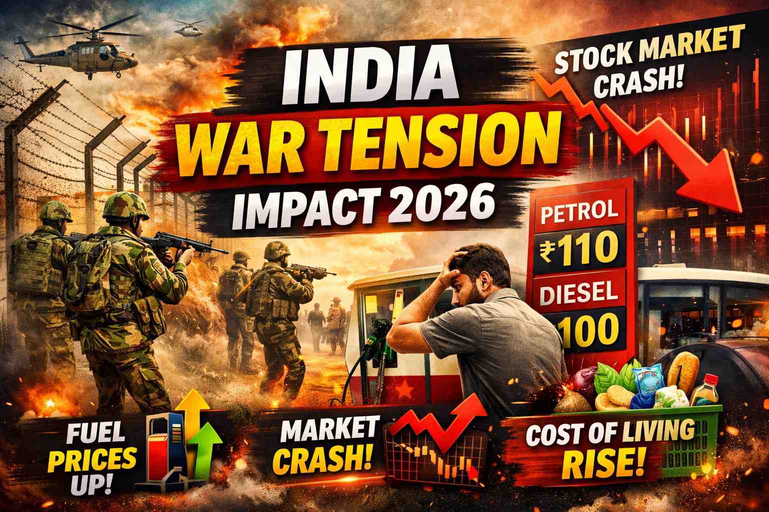 India War Tension Impact 2026: Effects on Petrol Prices, Stock Market and Economy