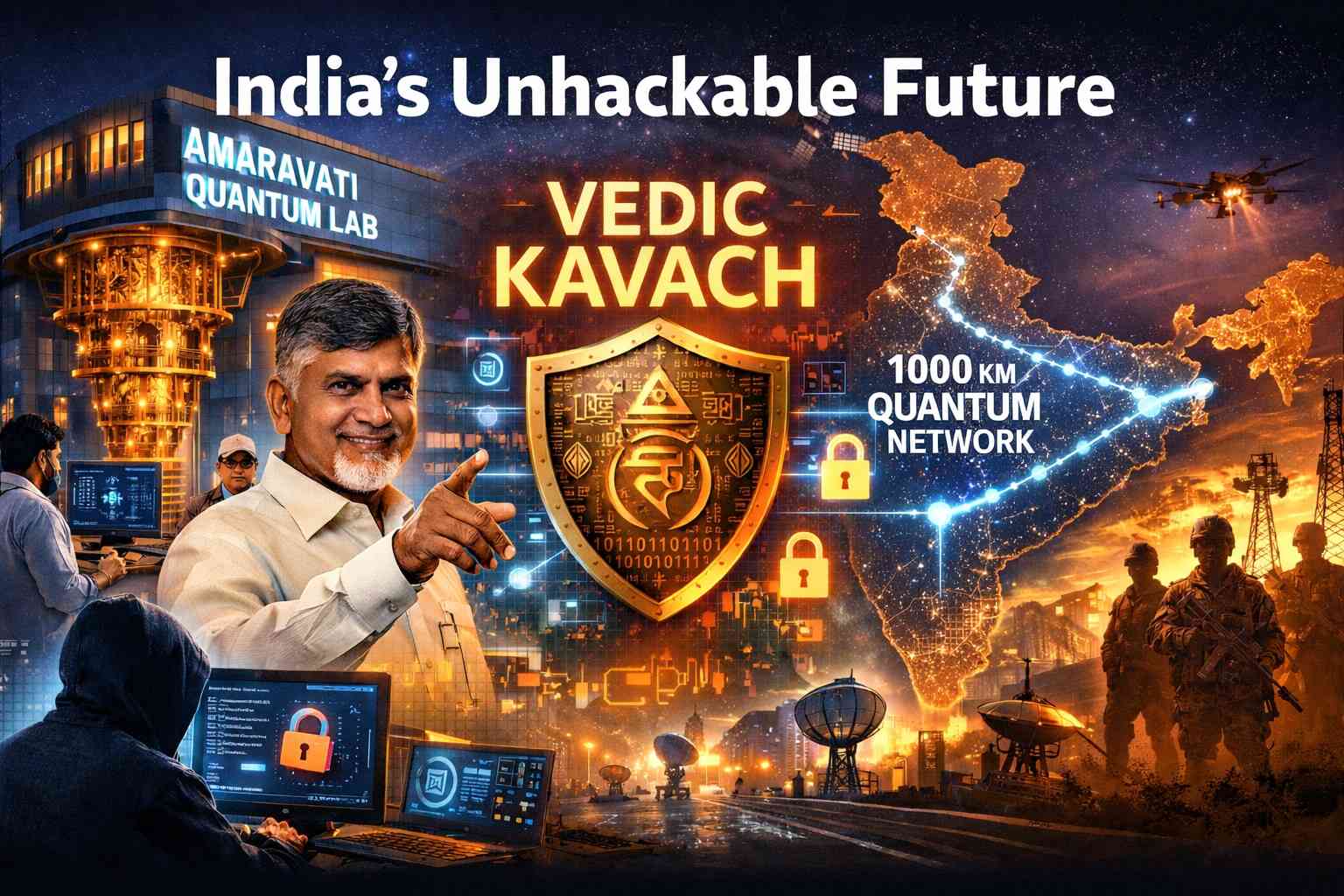India's Unhackable Future: Inside Amaravati's Secret Quantum Lab, 'Vedic Kavach' Software, and the 1,000 Km Network No Spy Can Touch