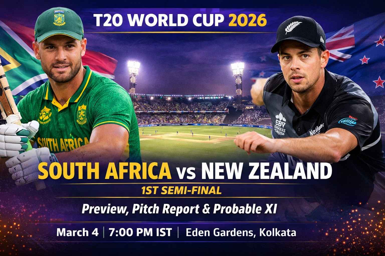 South Africa vs New Zealand Semi-Final T20 World Cup 2026