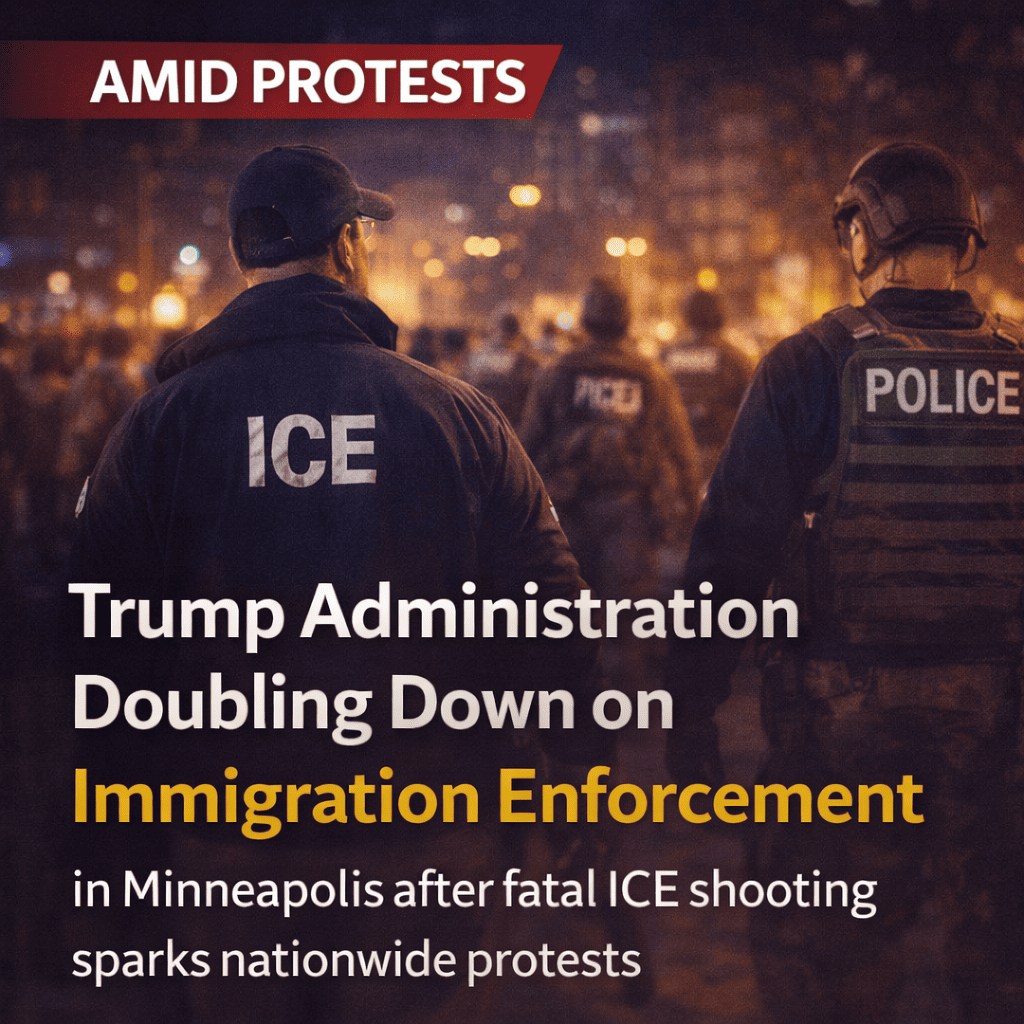  Trump Administration Sends "Hundreds More" Agents to Minneapolis as ICE Shooting Triggers Nationwide Protests